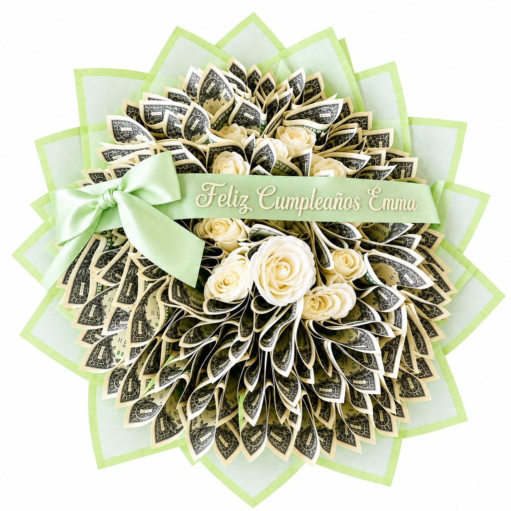 Green bouquet – Blooming Fortune by Gris Glam