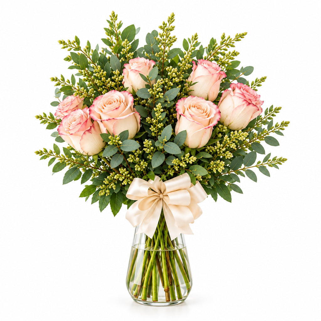 White floral arrangement – Blush Sunset by Gris Glam