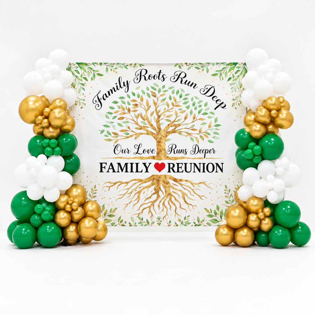 Family Tree Backdrop floral arrangement by Gris Glam