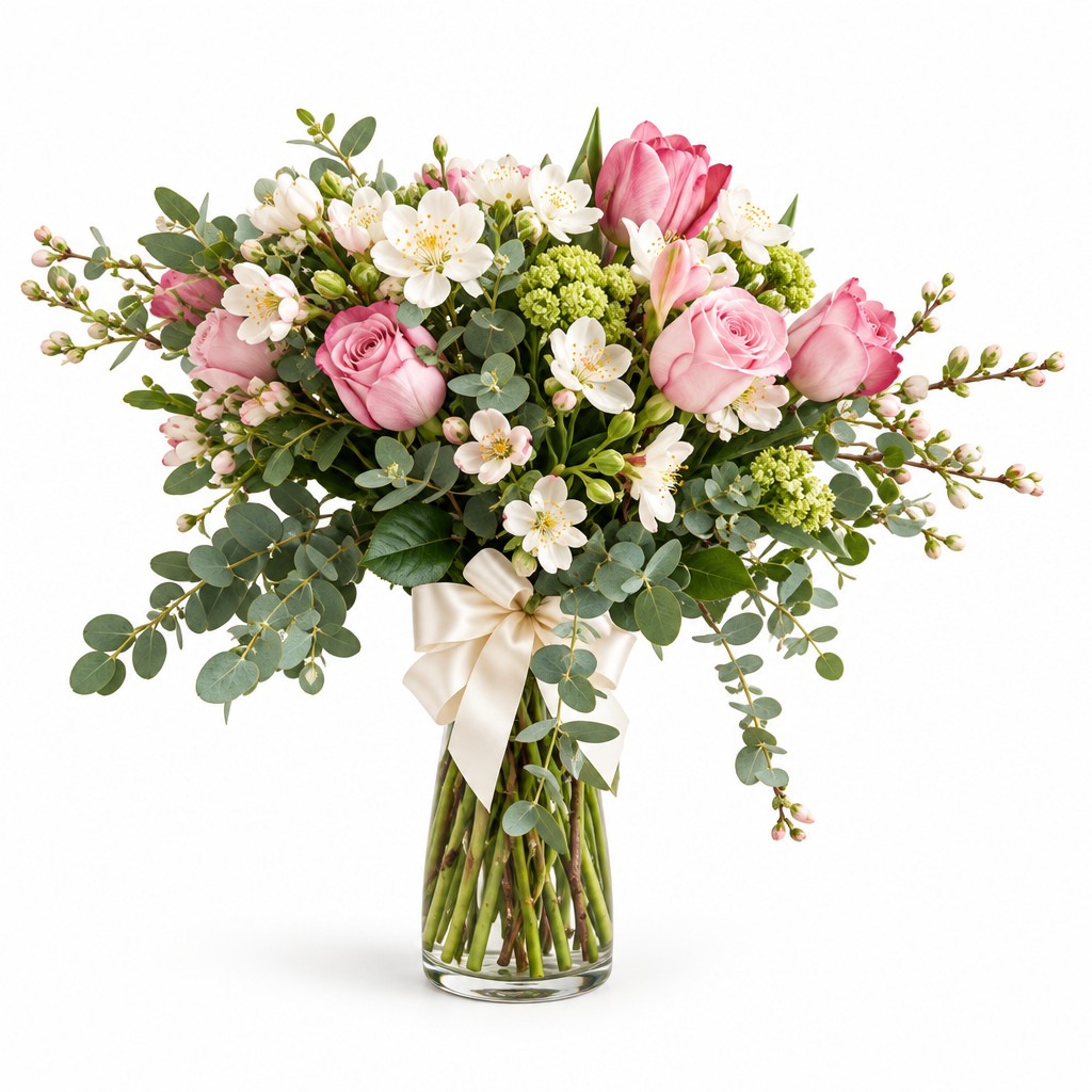 White floral arrangement – Orchard Blossom by Gris Glam