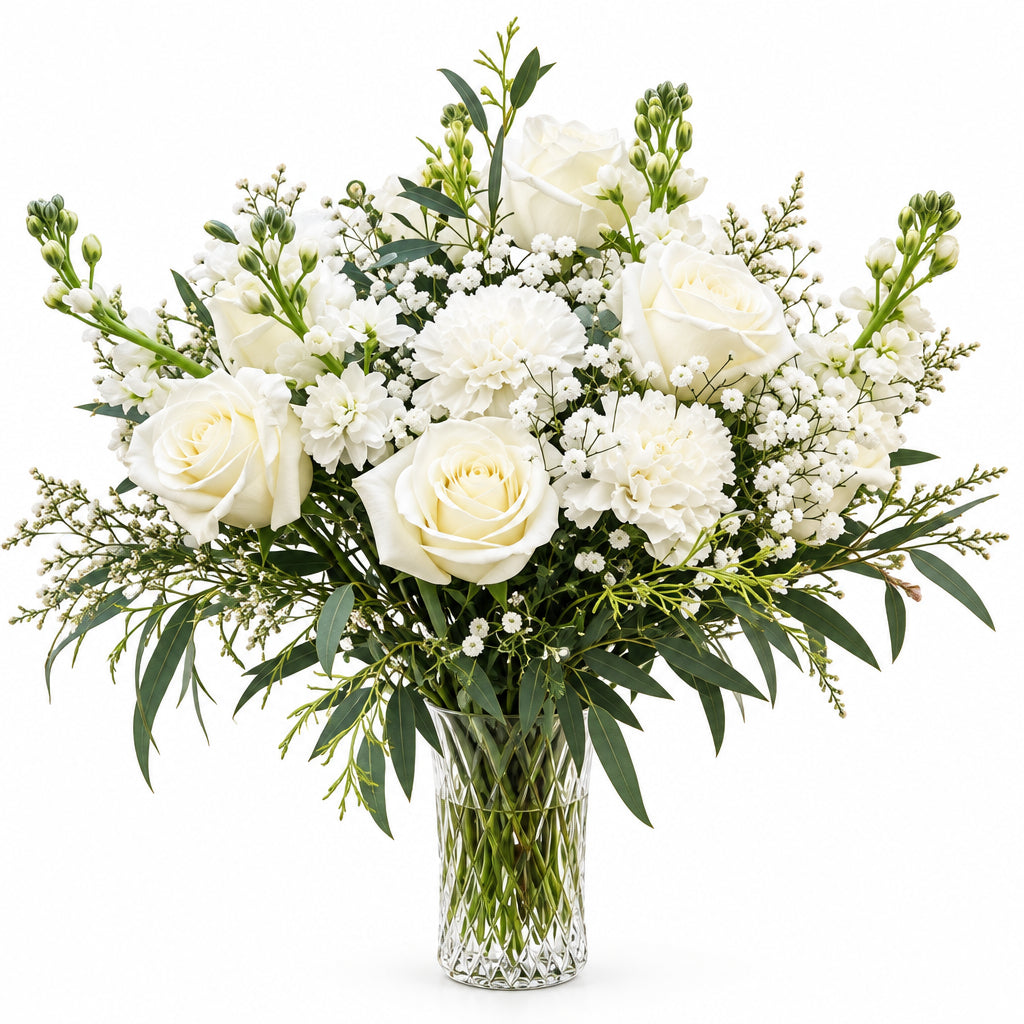 White floral arrangement – Simple White Elegance by Gris Glam