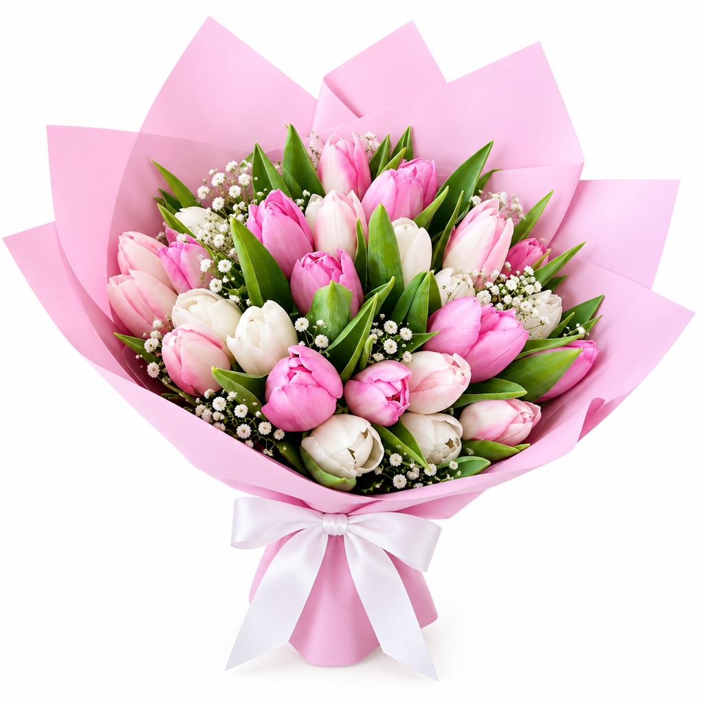 Pink bouquet – Simply Tulips by Gris Glam