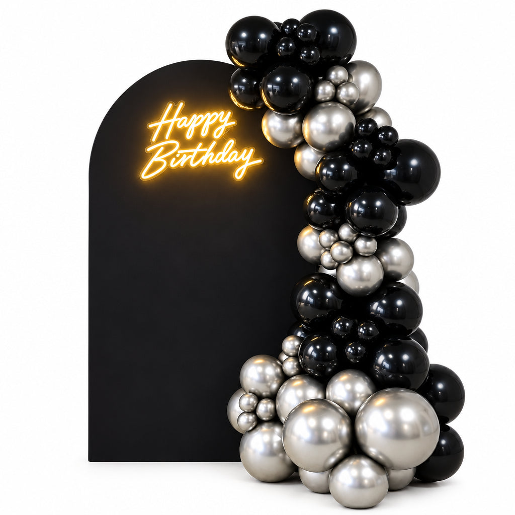 Black Tie Birthday floral arrangement by Gris Glam