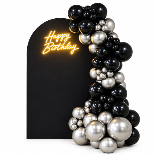 Black Tie Birthday floral arrangement by Gris Glam