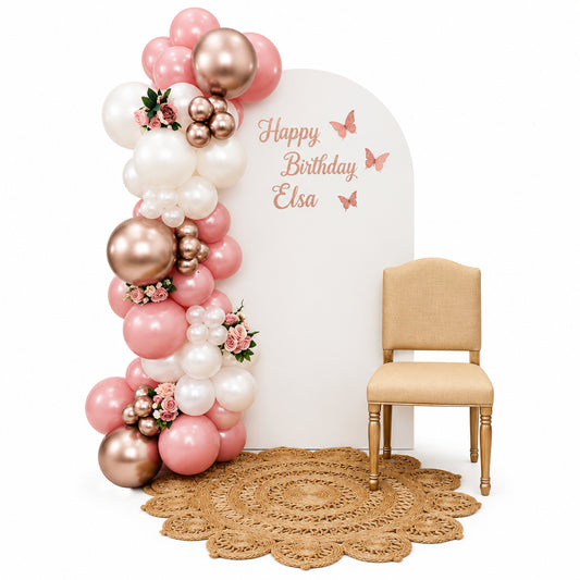 Blush Backdrop floral arrangement by Gris Glam