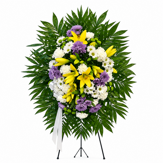 White floral arrangement – Cherished Memories by Gris Glam
