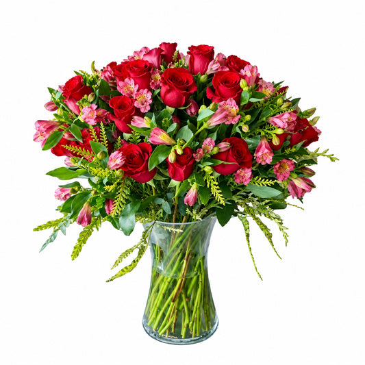 Red floral arrangement – Crimson Harvest by Gris Glam