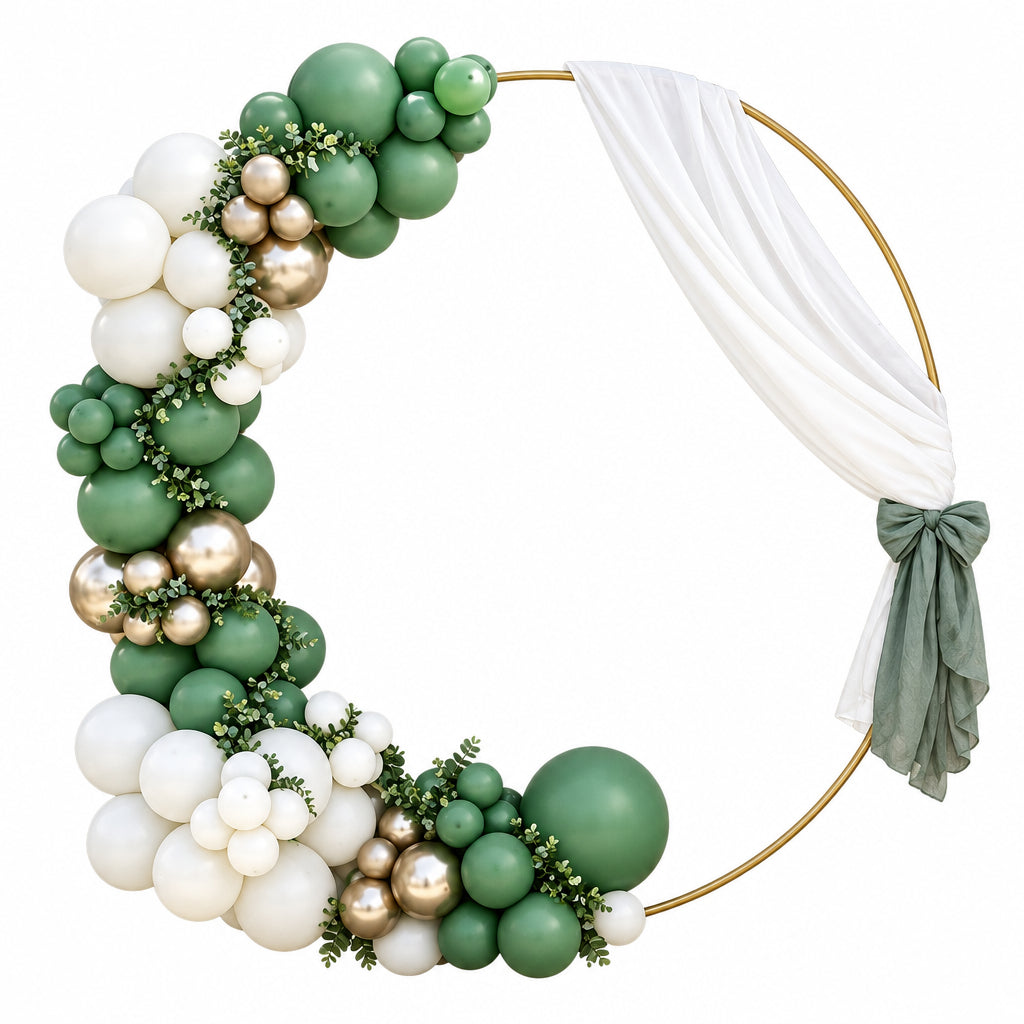 Emerald Arch on Brick floral arrangement by Gris Glam