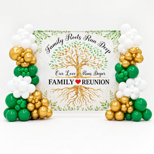 Family Tree Backdrop floral arrangement by Gris Glam