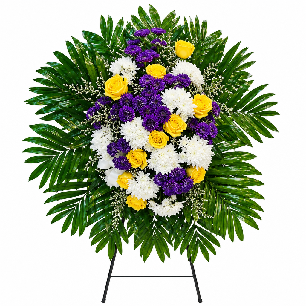 White floral arrangement – Forever Honored by Gris Glam