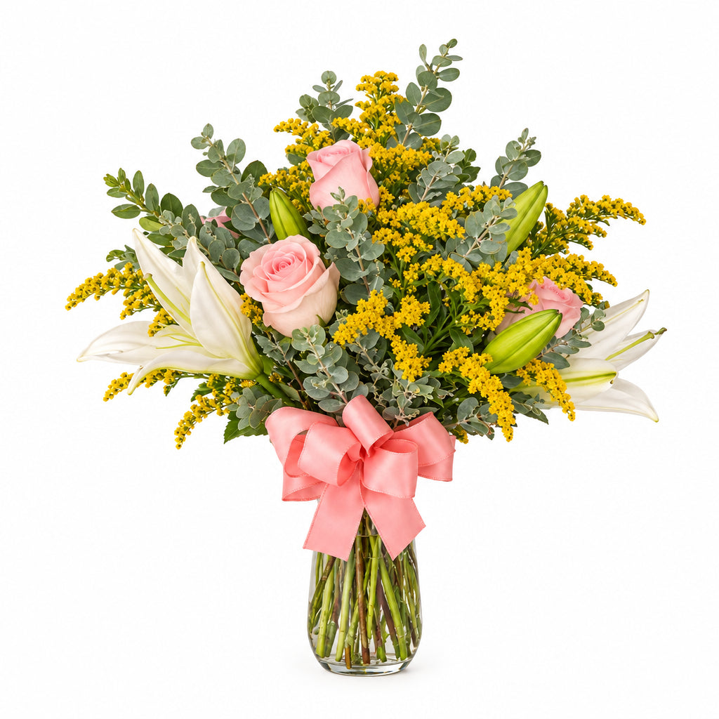 White floral arrangement – Gentle Sunshine by Gris Glam