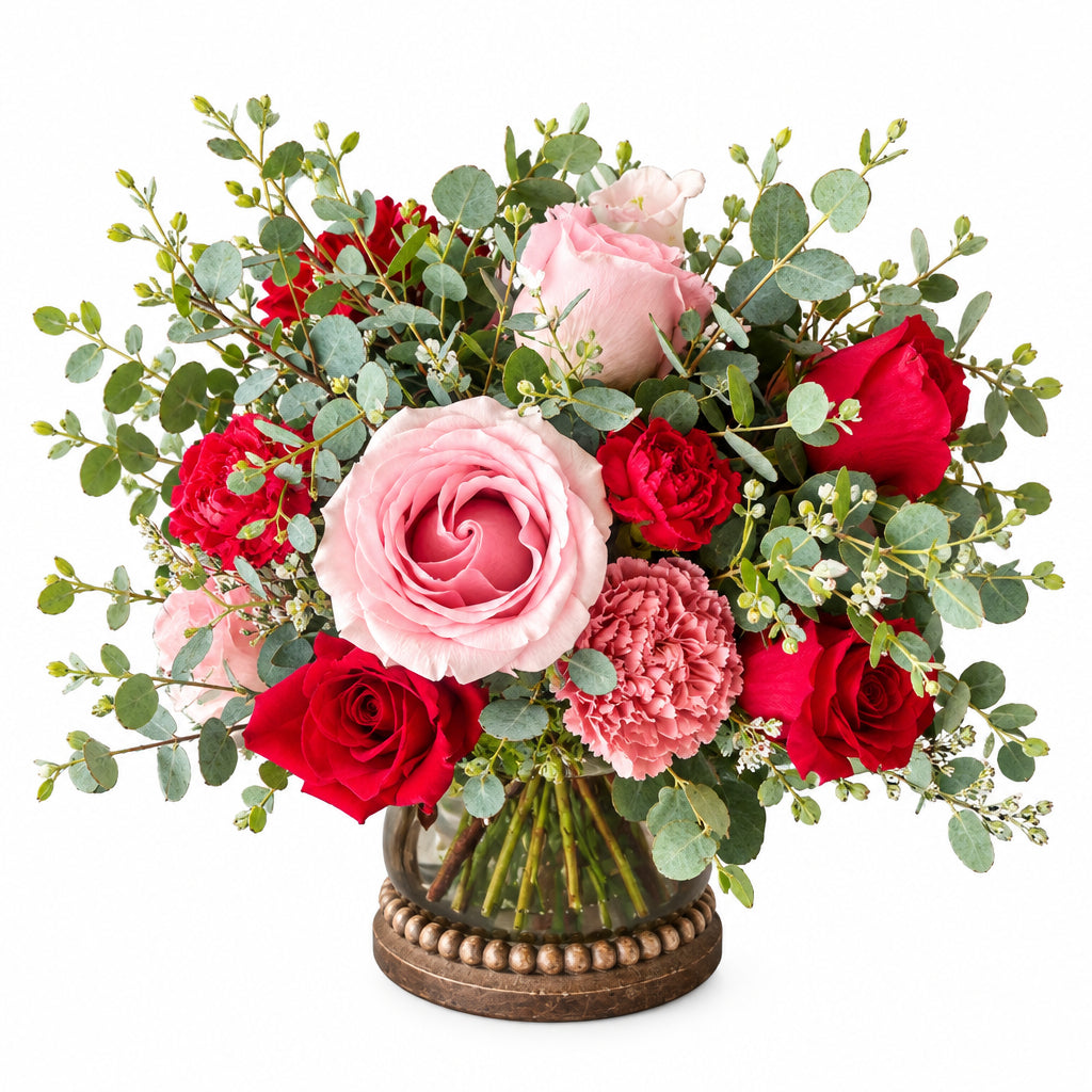Red floral arrangement – Golden Hour Romance by Gris Glam
