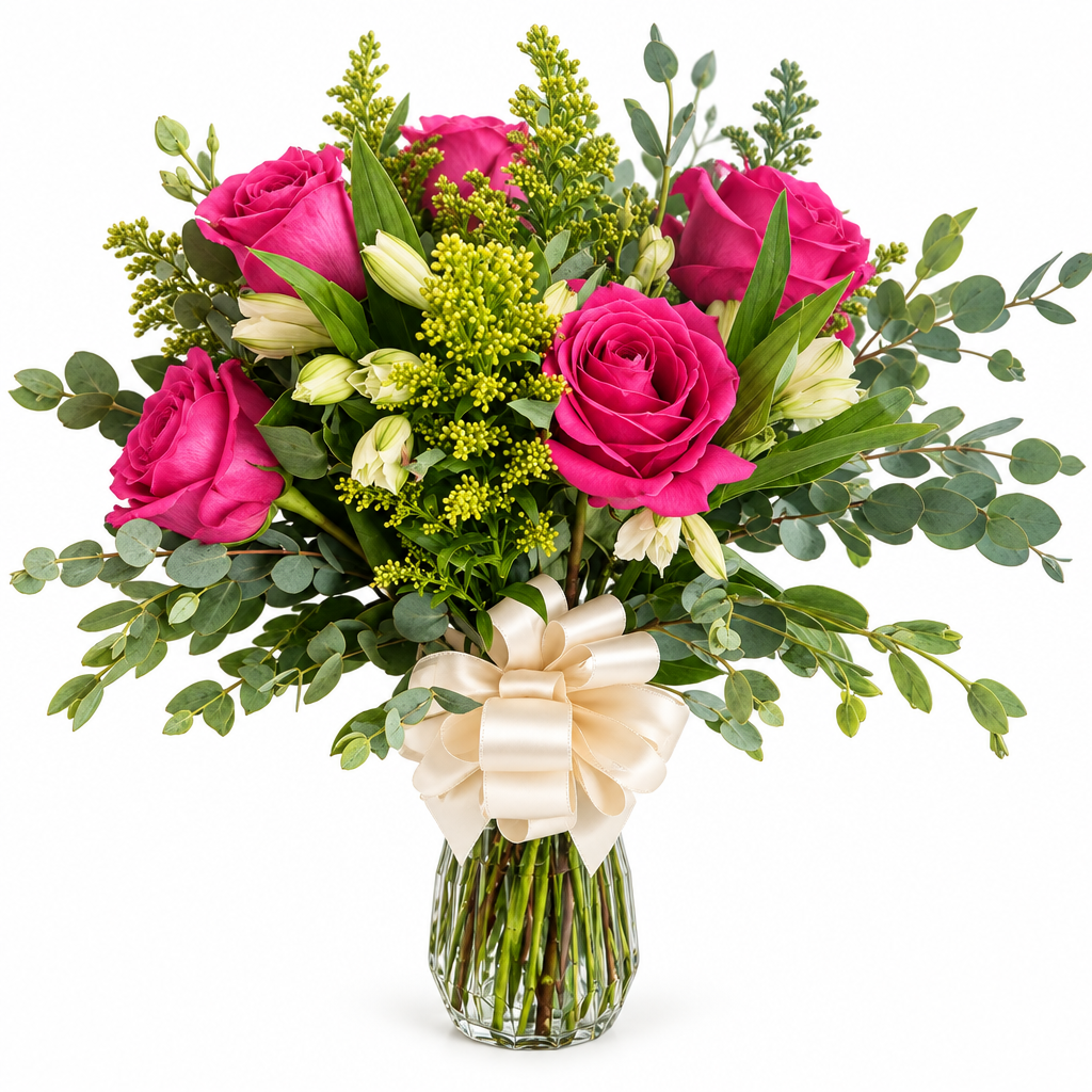 White floral arrangement – Pretty in Pink by Gris Glam