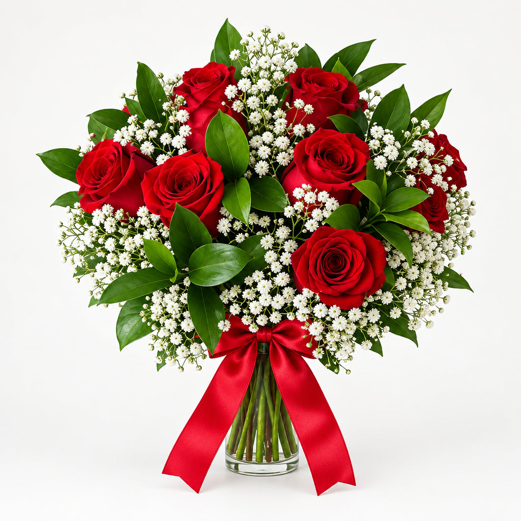 Red bouquet – Ruby Romance by Gris Glam