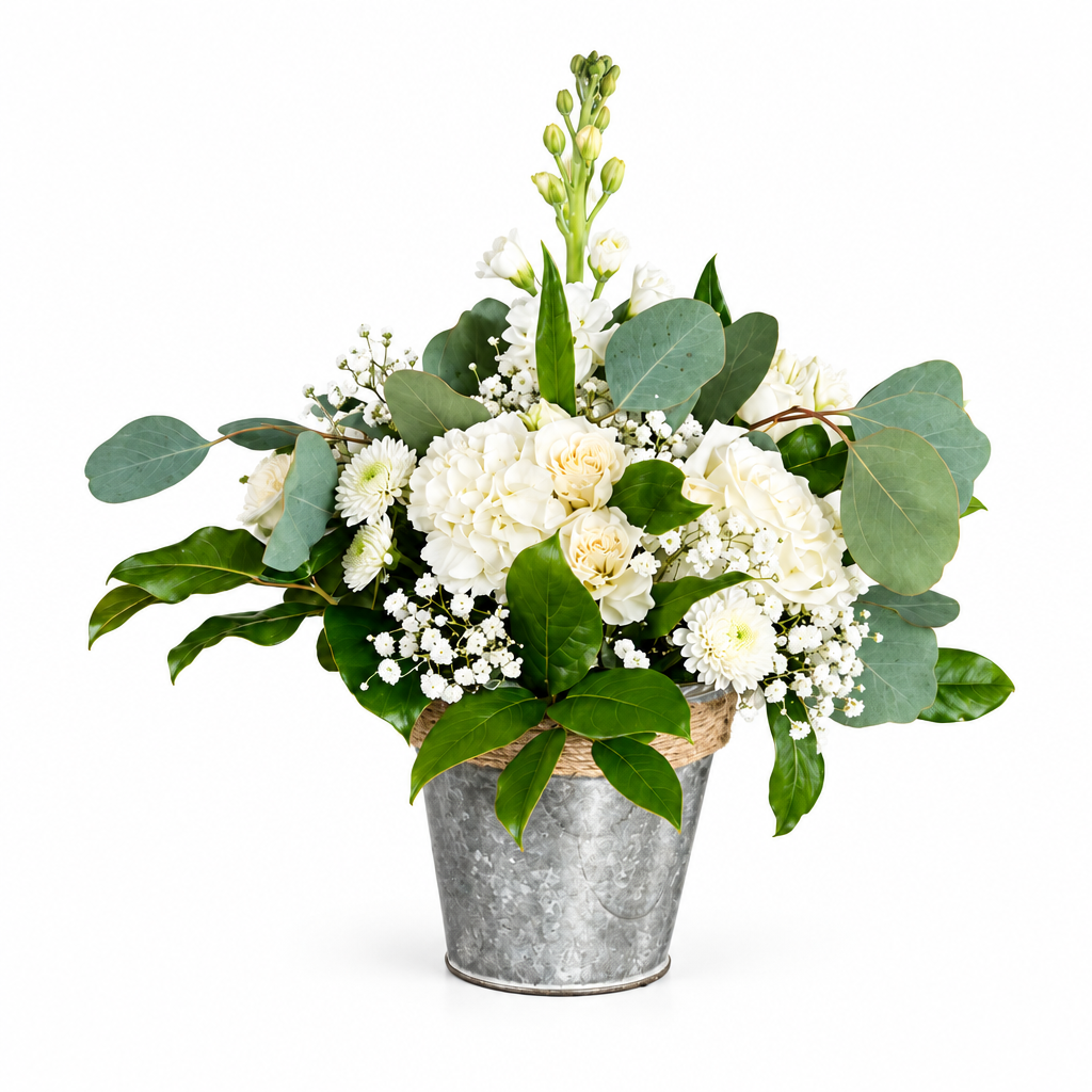 White floral arrangement – Rustic Ivory by Gris Glam