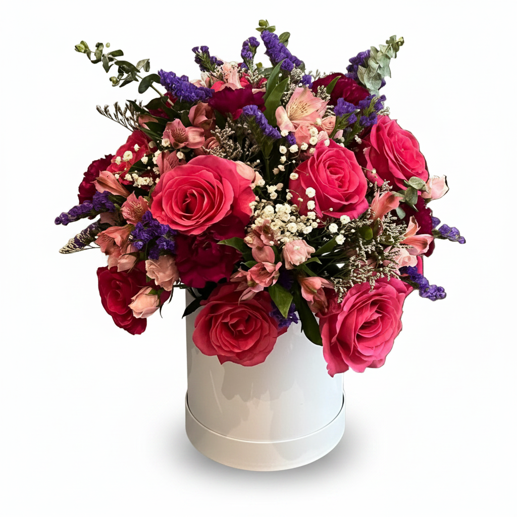 Purple floral arrangement – Sweet Devotion by Gris Glam