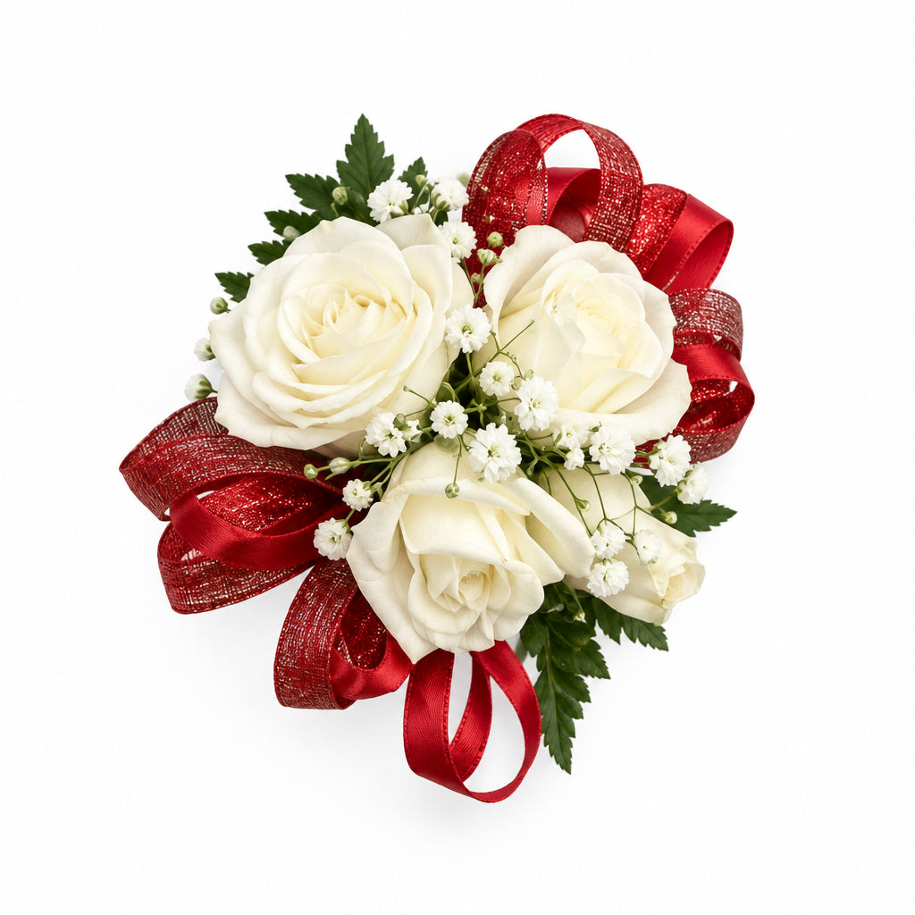 White corsage – Sweetheart Corsage by Gris Glam