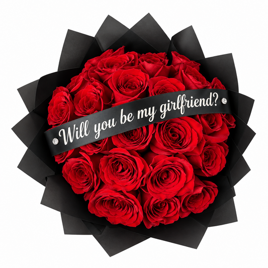 Red bouquet – The Big Question by Gris Glam
