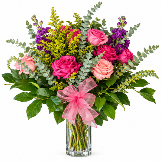 Purple floral arrangement – Thinking of You by Gris Glam