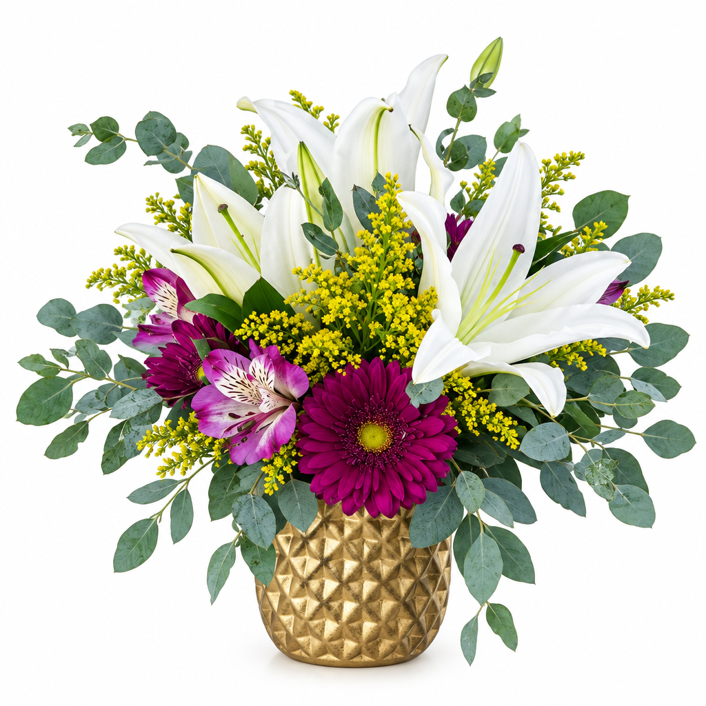 Yellow floral arrangement – Vintage Plum by Gris Glam