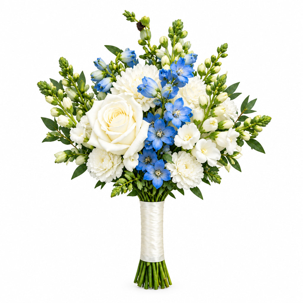 Mixed-color bouquet – Winter White Bouquet by Gris Glam